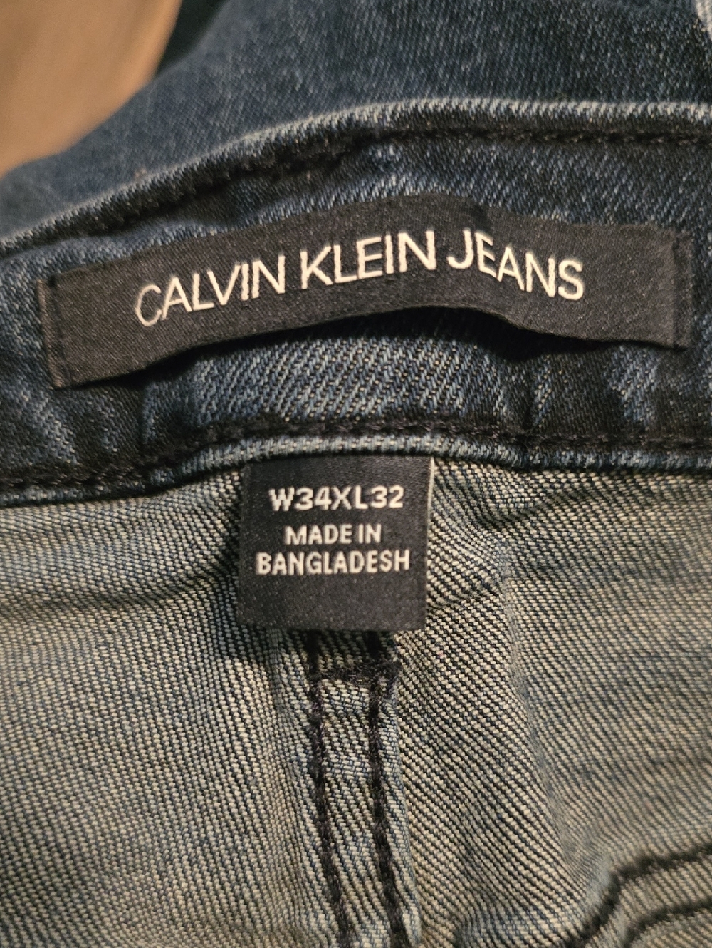 Calvin Klein Jeans Men's 34x32 CKJ 035 Straight Denim Jeans Pants - Picture 4 of 6